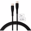 Дата кабель USB-C to USB-C 2.0m 60W Silicon Black Vinga (VCDCCC262SB) - Image 4