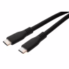 Дата кабель USB-C to USB-C 2.0m UBS3.2 Gen2 10G 240W Chip Silicon Black Vinga (VCPDCCC3242SB) - Image 3