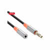 Кабель мультимедійний 3.5mm M to 3.5mm F 1.0m black XO (NB-R269A.black) - Image 2