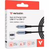 Дата кабель USB-C to USB-C 1.2m with display 100W black Verbatim (31848) - Image 3