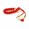 Кабель мультимедійний 3.5mm M to 3.5mm M 1.5m 90° corner red Voltronic (YT-AUXSGJ(M)/(M)-1.5-R) - Image 2