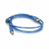 Кабель для принтера USB 2.0 AM/BM 1.5m 2x ferrite transparent Voltronic (YT-AM/BM-1.5T) - Image 2