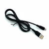 Дата кабель USB 2.0 AM to Micro 5P 1.0m 2.4A silicone black Denmen (DM-D01V-BK) - Image 4
