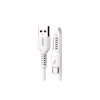 Дата кабель USB 2.0 AM to USB-C 1.0m 2.4A silicone white Denmen (DM-D42T-WH) - Image 2