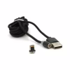 Дата кабель USB 2.0 to Lightning 2.0m 2A magnetic nylon black PiPo (18166) - Image 2