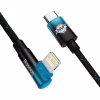 Дата кабель USB-C to Lightning 1.0m 20W 90° corner black/blue Baseus (CAVP000221) - Image 2