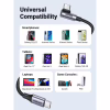 Дата кабель USB-C to USB-C 0.5m 3A 60W 90° corner US255 black/gray Ugreen (50122) - Image 7