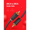 Кабель мультимедійний 2xRCA M to 2xRCA M 3.0m AV104 black Ugreen (10519) - Image 5