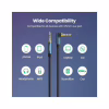 Кабель мультимедійний 3.5mm M to 3.5mm M 1.5m 90° corner AV112 blue Ugreen (60180) - Image 3
