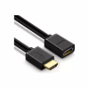 Кабель мультимедійний HDMI M to HDMI F 0.5m HD107 black Ugreen (10140) - Image 2