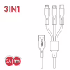 Дата кабель USB 2.0 AM to Lightning + Micro 5P + USB-C 3A black XO (CB-23U3-BK) - Image 4