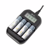 Зарядний пристрій для акумуляторів PowerPlant PP-UN4 (AA, AAA / input microUSB DC 5V/2A) (PP-UN4) - Image 2