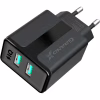 Зарядний пристрій Grand-X 2xUSB 5V 2.4A + cable USB to USB-C black (CH-15T) - Image 4