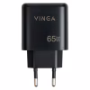 Зарядний пристрій Vinga GaN 65W PD+QC 2C1A ports Wall Charger (VCPCHCCA65B) - Image 4