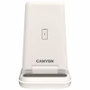 Зарядний пристрій Canyon WS-304 Foldable 3in1 Wireless charger Cosmic Latte (CNS-WCS304CL) - Image 2