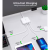 Зарядний пристрій Choetech GaN 2 USB-A / 2 USB-C 100W QC3.0/PD/PPS (PD8008-EU-WH) - Image 6