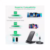 Зарядний пристрій Choetech 15W Fast Wireless Charging Stand 2coils black (T555-F-BK) - Image 5