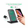 Зарядний пристрій Choetech 15W Fast Wireless Charging Stand 2coils black (T555-F-BK) - Image 6