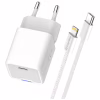 Зарядний пристрій ColorWay C101D GaN Mini 20W PD PPS USB-C + cable USB-C to Lightning white (CW-CHS059PDL-WT) - Image 2