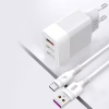 Зарядний пристрій XO 1xUSB QC3.0 18W + 2xUSB 2.4A + cable USB-C white (L72-TC-WH) - Image 6