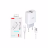 Зарядний пристрій XO 2xUSB 2.4A + cable USB to Micro 5P white (L57-M-WH) - Image 5