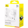 Зарядний пристрій Baseus 1xUSB-C 30W + 1xUSB white (P1011160A213-00) - Image 7