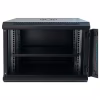 Шкаф настенный GEAR 9U 19" 600x450x500 мм, + полка 19", black (GWMSN-9U-600-450) - Image 2