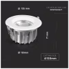 Светильник точечный V-TAC LED 10W, SKU-1272, 230V, 6.4K, 1200Lm (3800157611947) - Image 9