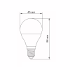 Лампочка TITANUM G45 6W E14 3000K (TLG4506143) - Image 3