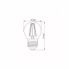 Лампочка Videx LED Filament G45FA 4W E27 2200K бронза (VL-G45FA-04272) - Image 3