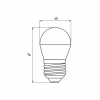 Лампочка Eurolamp LED G45 5W 530 Lm E27 4000K deco 2шт (MLP-LED-G45-05274(Amber)) - Image 3