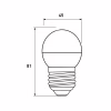 Лампочка Eurolamp LED ECO серия "P" G45 7W 630Lm E27 3000K (LED-G45-07273(P)) - Image 3