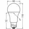 Лампочка Osram CL A100 13W/840 230V FR E27 (4058075304253) - Image 4
