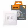 Телефонная розетка Videx BINERA CAT3+CAT3 двойная - Image 4