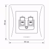 Телефонная розетка Videx BINERA CAT3+CAT3 двойная - Image 6