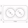 Розетка Videx BINERA IP20 наружная 2ая белая (VF-BNS22-W) - Image 4