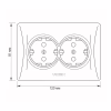 Розетка Videx BINERA 2ая із заземленням (VF-BNSK2G-W) - Image 6