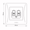 Компьютерная розетка Videx BINERA CAT6+CAT6 (VF-BNSK2PC6-W) - Image 6
