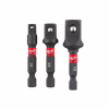 Адаптер для інструменту Milwaukee 1/4" HEX на квадрати 1/4", 3/8", 1/2" (4932479228) - Image 2