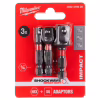Адаптер для инструмента Milwaukee 1/4" HEX на квадраты 1/4", 3/8", 1/2" (4932479228) - Image 3