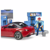 Игровой набор Bruder АЗС с автомойкой, автомобилем и фигурками (62111) - Image 5