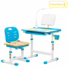 Парта зі стільцем Evo-kids (стіл+стілець+полиця+лампа) Blue (Evo-17 BL Ergo) - Image 3