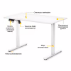 Комп'ютерний стіл Mealux PowerDesk Lite White з електрорегулюванням висоти (EVO-201 Lite W/W) - Image 2