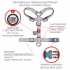 Шлея для собак WAUDOG Nylon з QR паспортом анатомічна H-подібна "Авокадо" M (5550) - Image 4