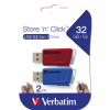 USB флеш накопичувач Verbatim 2x32GB Store 'n' Click Red/Blue USB 3.2 (49308) - Image 10