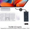 Концентратор Promate USB Hub 7 ports ezhub-7.grey (ezhub-7.grey) - Image 3