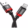 Дата кабель USB 2.0 AM to Lightning 0.5m Cafule 2.4A red+black Baseus (CALKLF-A19) - Image 3