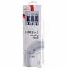 Дата кабель USB 2.0 AM to Lightning + Micro 5P + USB-C 1.0m black Cablexpert (CC-USB2-AM31-1M) - Image 2