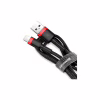 Дата кабель USB 2.0 AM to Lightning 1.0m Cafule Black-Red Baseus (CALKLF-B19) - Image 3