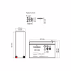 Батарея до ДБЖ TECNOWARE 12V-7.2Ah (EACPE12V7A2TWP) - Image 3